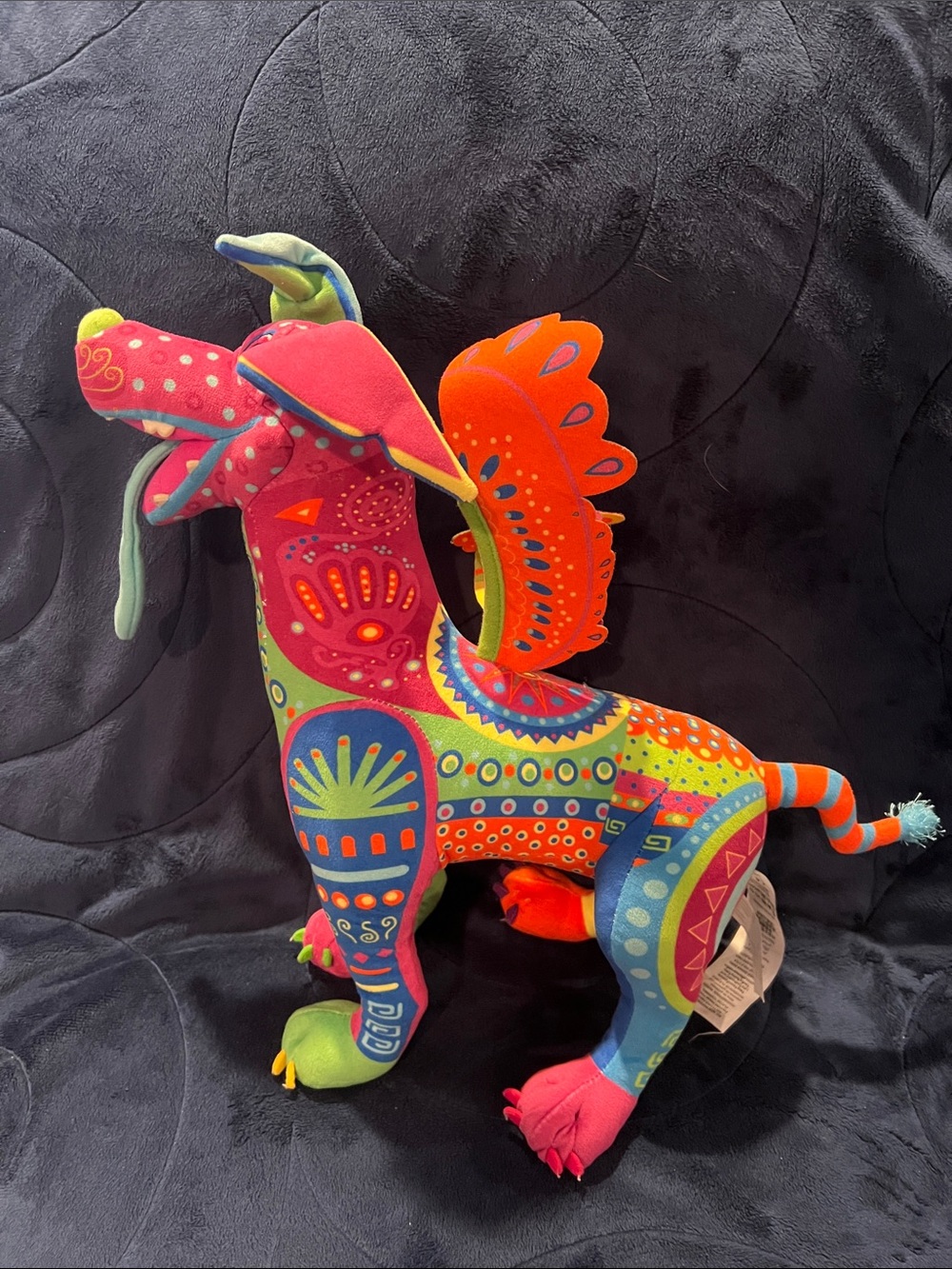 Dante! From Disney’s Coco- Bright Multicolor Alebrije-Style Plush Dog - Picture 3 of 3